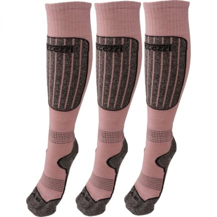 Accezzi Merino 20, skistrømper, dame, 3 par, lyserød